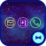 neon galaxy android application logo